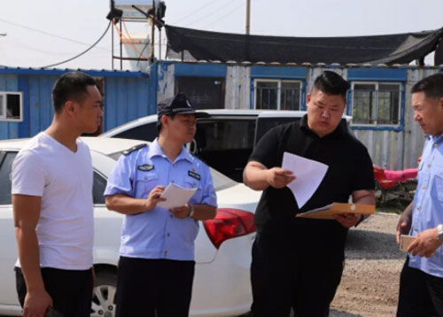 唐山林西鎮(zhèn)查封不合法砂石料場(chǎng)地磅3座